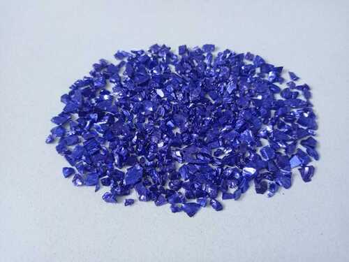COBBALT BLEU GLASS COLOR COATED STONE GLASS CHIPS RECYCLED NATURAL GLASS STONE CHIPS NEAR IND