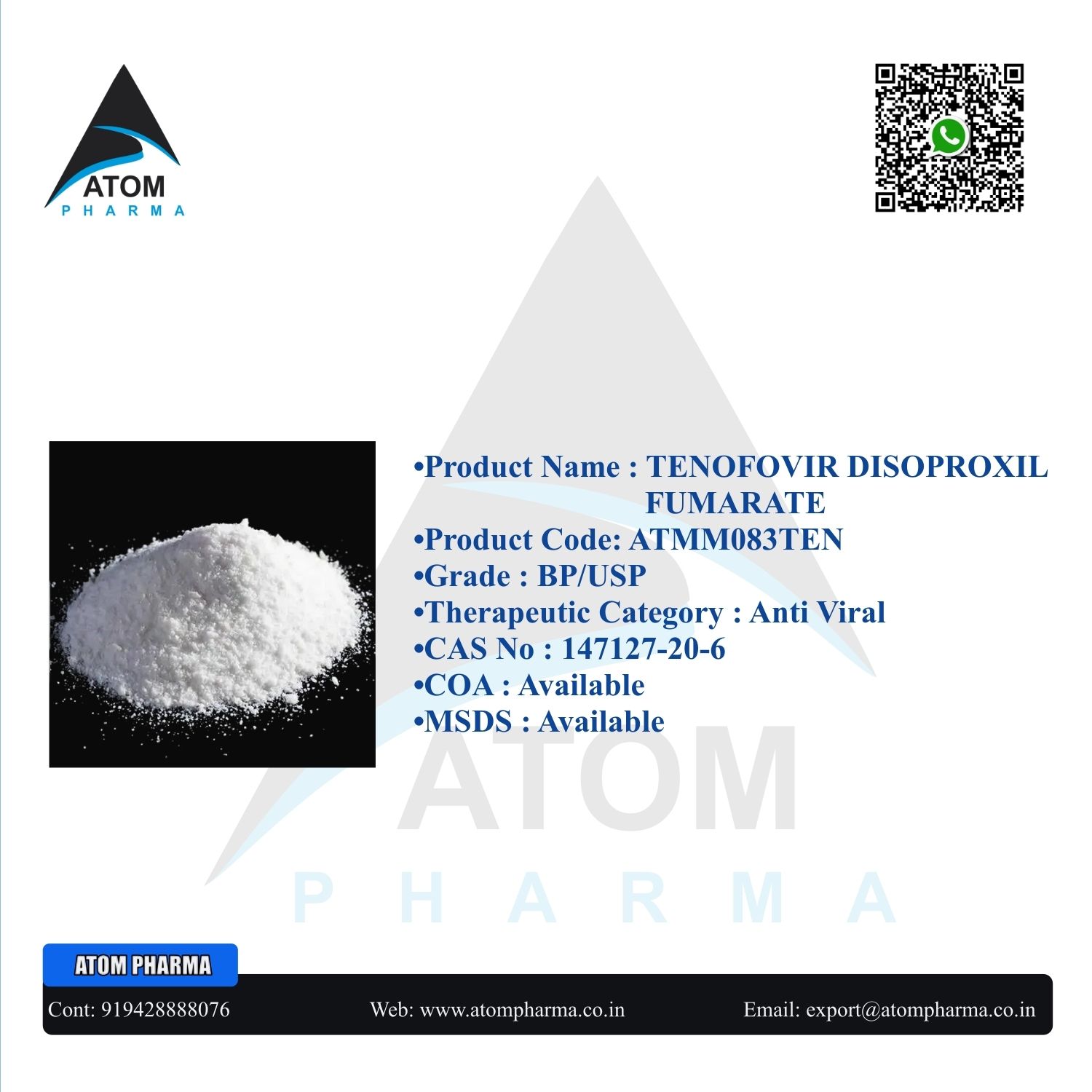 TENOFOVIR DISOPROXIL FUMARATE API