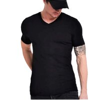 V Neck T-Shirt - Cotton Single Jersey, Size S to XL, All Colors Available, Short Sleeve Style for Men