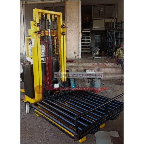 Roller Platform Stacker - 500 kg Lifting Capacity, Yellow-Black Color, Hydraulic Power Source, Durable & Easy To Operate