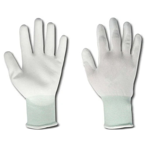 White Pu Coated Hand Gloves