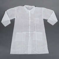 Disposable Lab Coat - Lightweight Durable Material, All-size Fit, Unisex Design, Short Sleeves, White Color For Medical And Laboratory Use