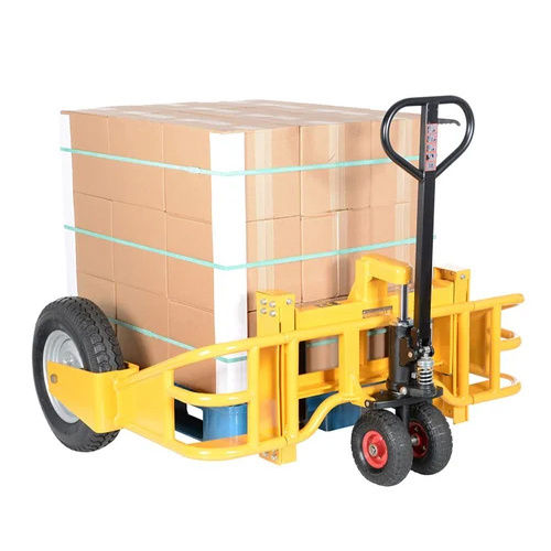 Yellow Rough Terrain Pallet Truck