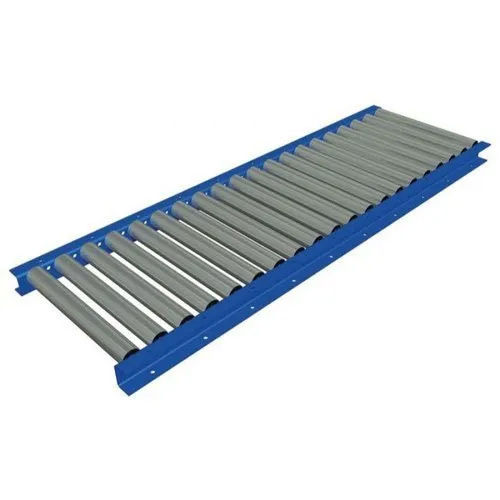 Blue-Silver Mini Roller Conveyor