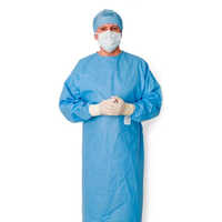 Doctor Non Woven Gown - Medical Grade Non Woven Fabric, Blue Color, Disposable And Fluid Resistant