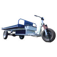 3 Wheel Industrial Electric Tow Truck - Stainless Steel, Lifting Capacity Up To 500 Kg | Blue & Black Design, 12-month Warranty, Green Led Glowing