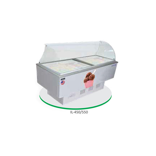 White Il-450 Island Freezer