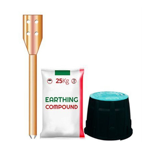 Copper Bonded Grounding Rod Solar Earthing Set - Color: Gold