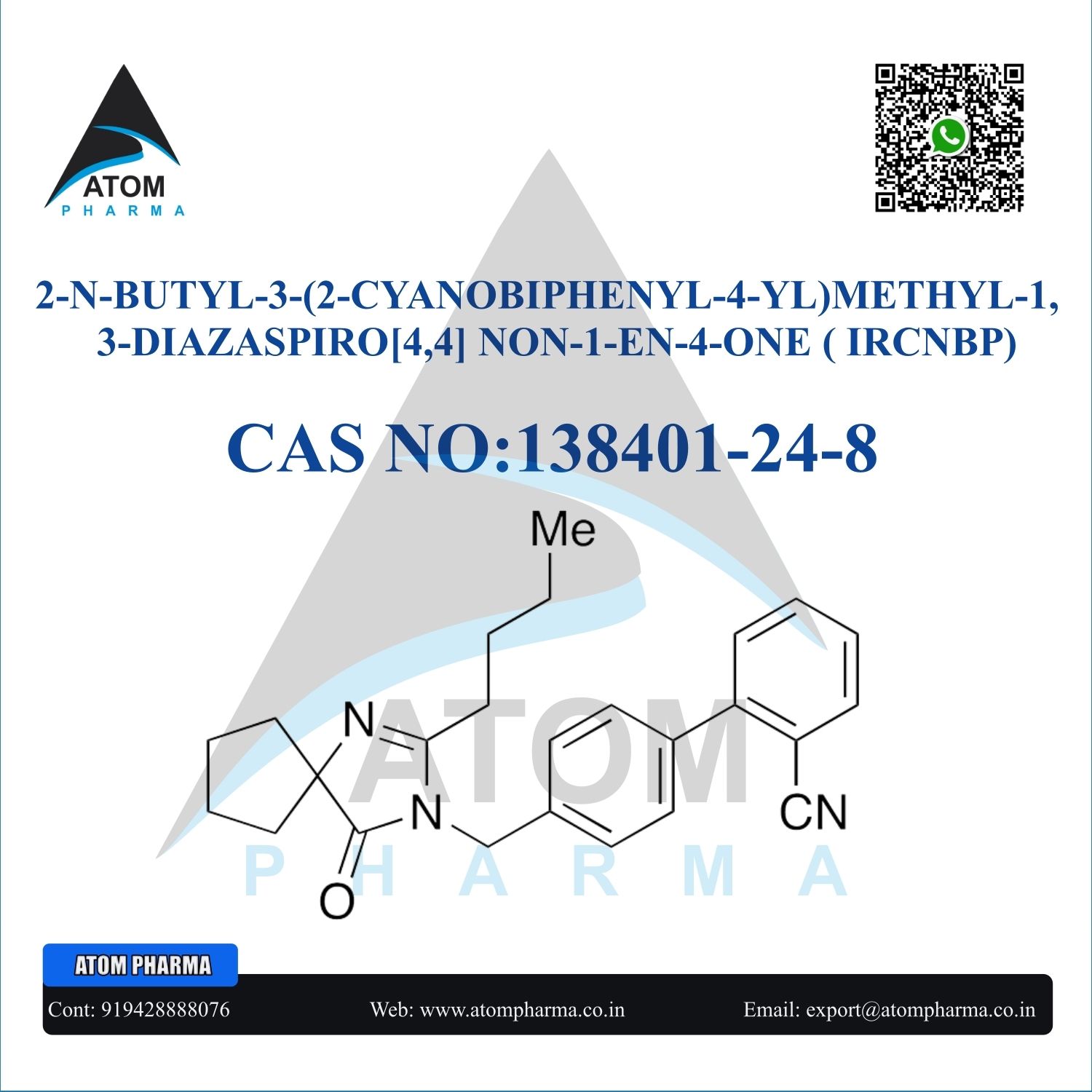 2 N BUTYL 3  2 CYANOBIPHENYL 4 YL  METHYL 1 3 DIAZASPIRO 4 4  NON 1 EN 4 ONE   IRCNBP  INTERMEDIATE