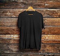 BLACK ROUND NECK T SHIRT