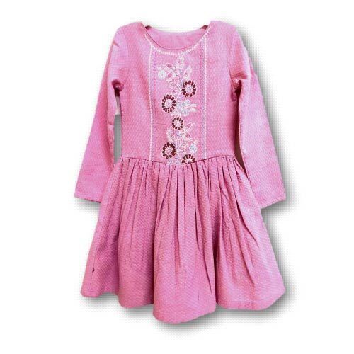 Nc-08 Cotton Dobby Embroidery Dress