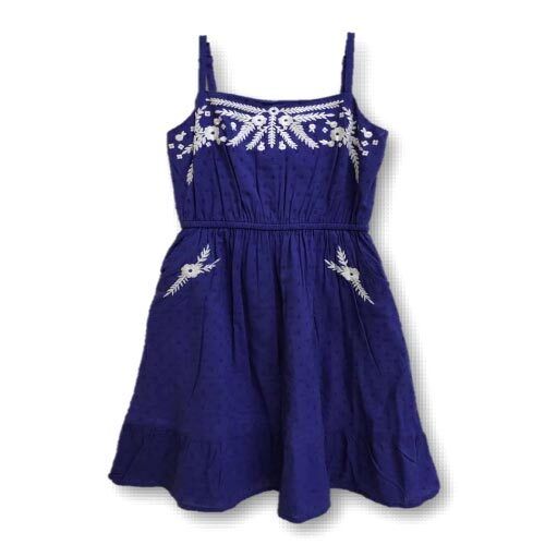 Nc-16 Cotton Dobby Embroidery Dress