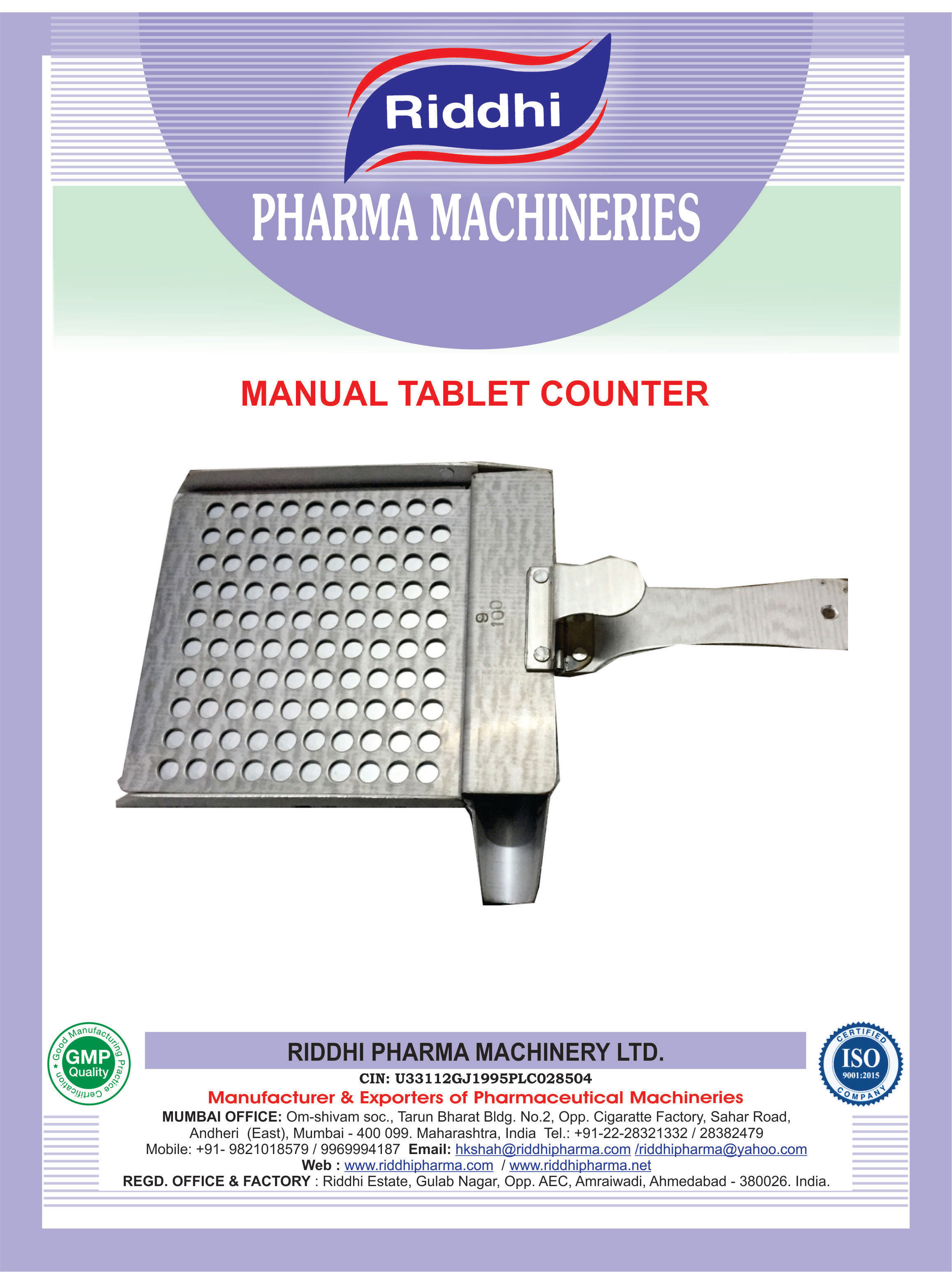 Manual Tablet counter