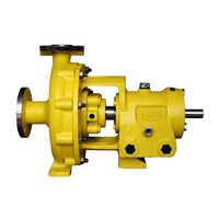 Single Stage Suction Pump - Metal, Various Sizes Available | Yellow Color, Medium Pressure Performance For Industrial And Agricultural Use