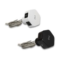 Hexad Power Console With 4 Uni Sockets 15 W Wireless Charger With 2 Rj-45 And 1 Usb A With Type C 30 W Mx-7013c