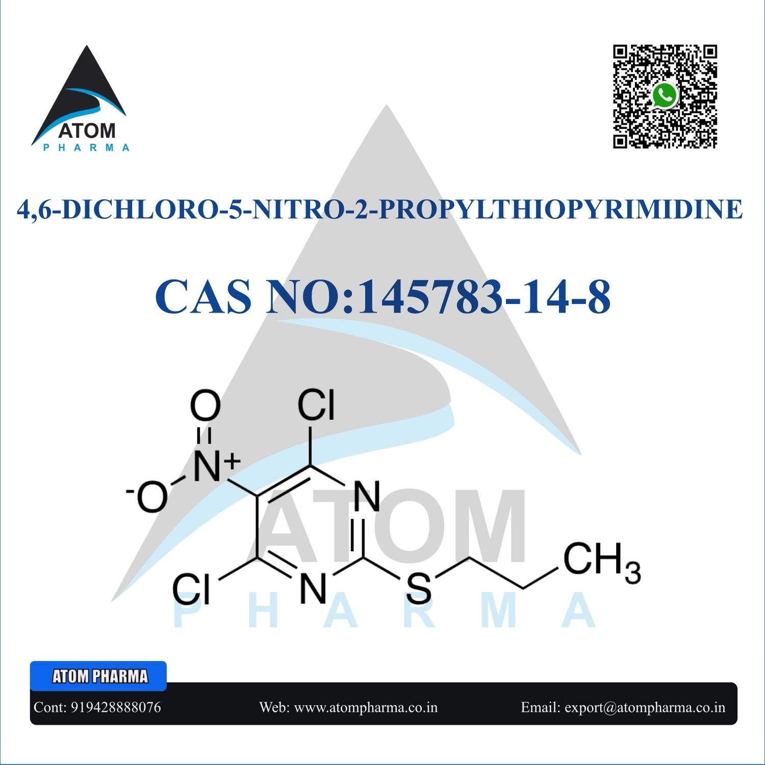 4 6 DICHLORO 5 NITRO 2 PROPYLTHIOPYRIMIDINE INTERMEDIATE