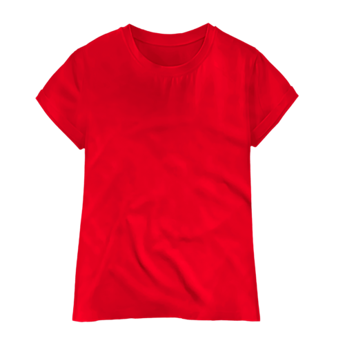 RED ROUND NECK  COTTON T SHIRT