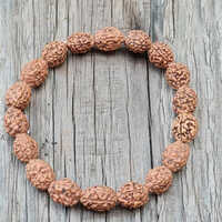 4 Mukhi Rudraksha Bracelet - Natural Rudraksha, Standard Size , Spiritual & Creative Knowledge Enhancer For All Life Stages