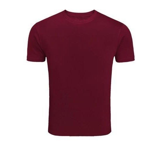 MARRON  ROUND NECK T SHIRT