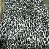 Mild Steel Short Link Chain - Galvanized, 3.2 Mm Thickness, 21-25 Mm Width, 400 Kg Breaking Load, Fire Resistant | Industrial Metal Chain