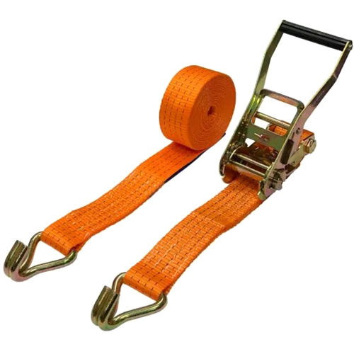 Ratchet Lashing Belts - Polyester, 10 Mtr Length | Orange Color, Manual Usage, Warranty Included