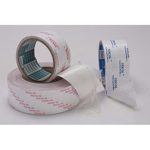 Double Side Tape In Paper - White, 1240mm Width, 50m Length, 0.1mm Thickness | Double-Sided, Solvent Adhesive for Versatile Applications