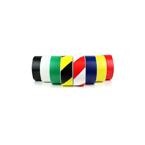 PVC Insulation and Floor Marking Tape - 20 Meter Length, 0.14 Millimeter Thickness | Multicolour, Single-Sided, Pressure Sensitive Adhesive