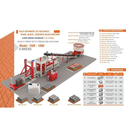 Fully Automatic Fly Ash Brick Maker