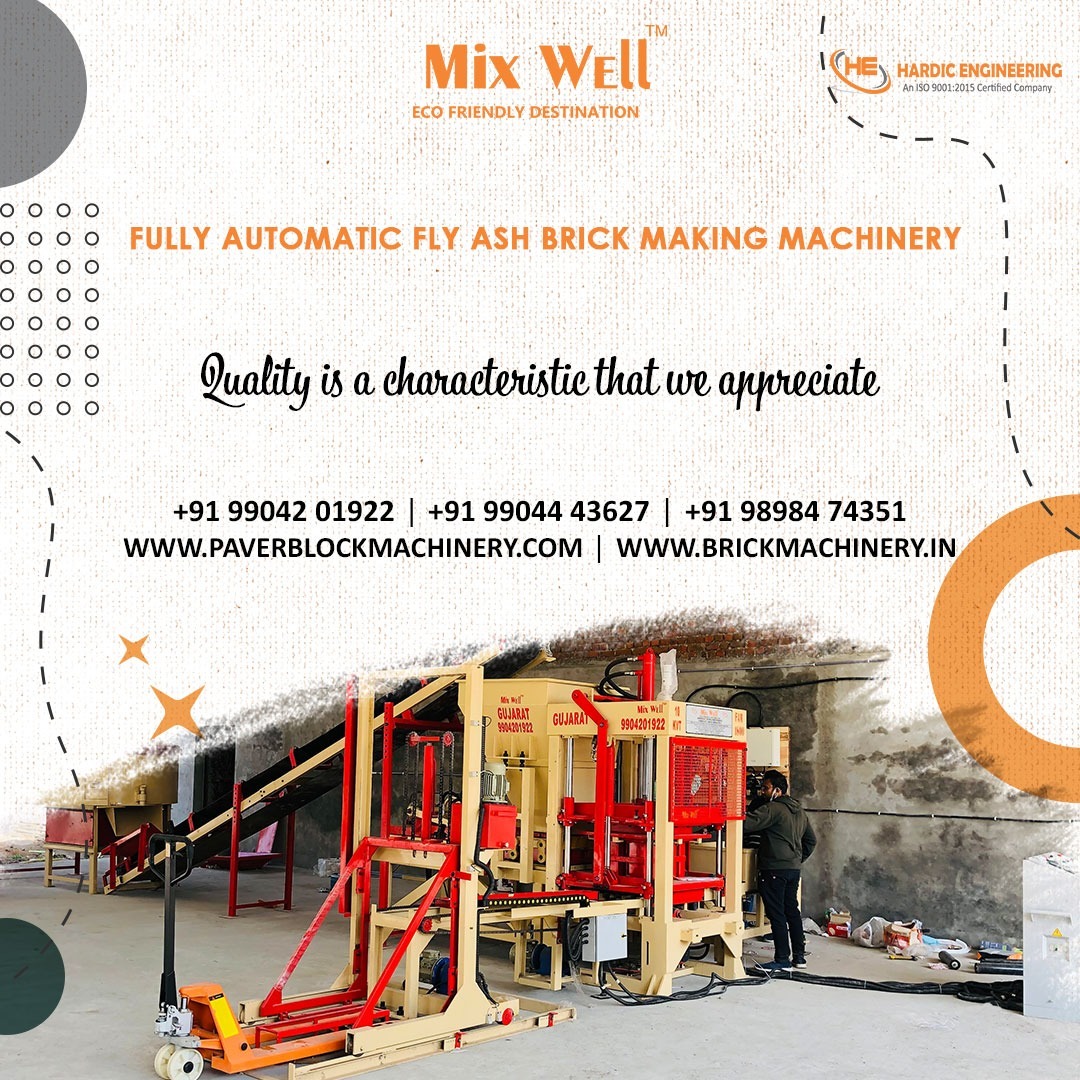 Fully Automatic Fly Ash Brick Maker