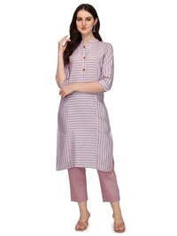 Printed Cotton Kurti - Customized Size, 44-inch Length | Trendy 3-4th Sleeve, Multiple Colors For All Seasons, Perfect For Casual, Daily Wear, Ethnic, Formal, And Party Wear