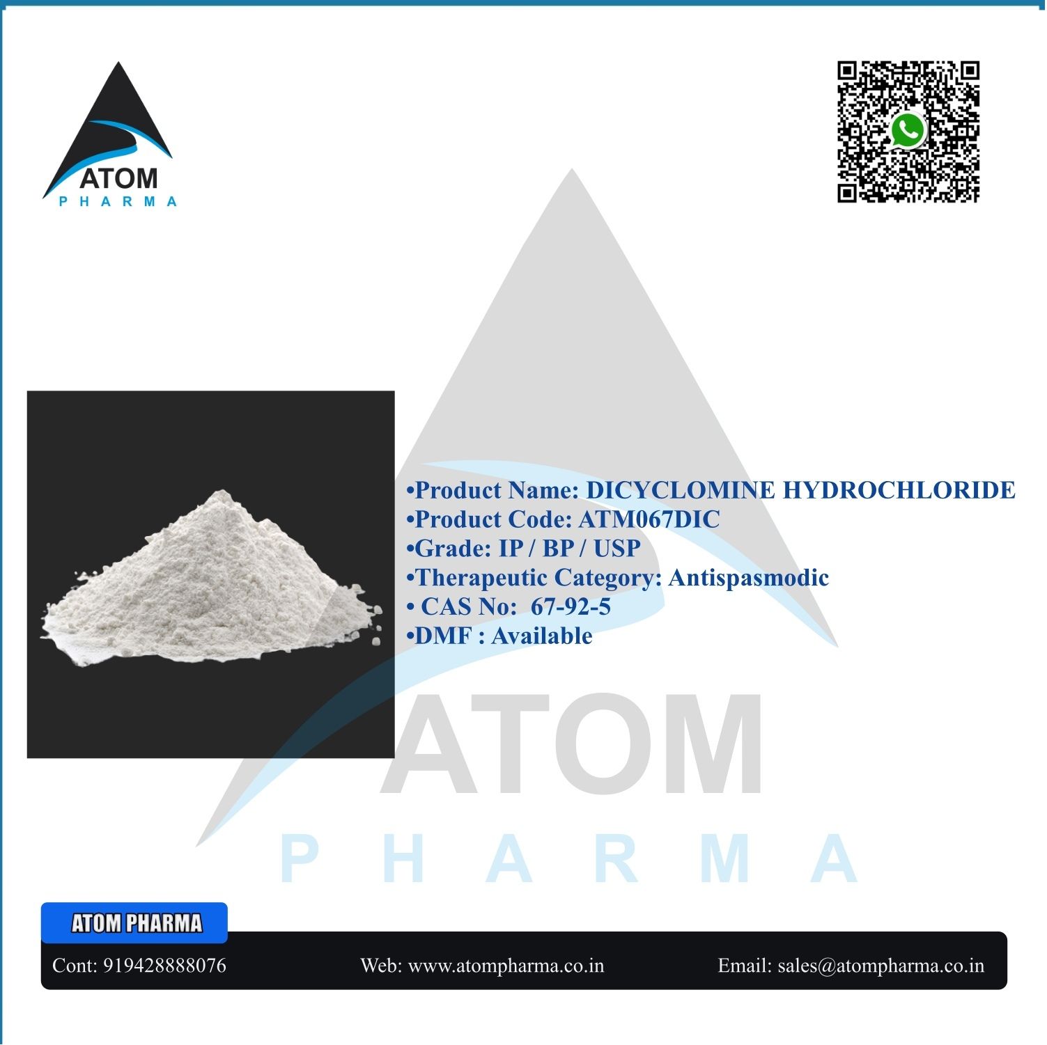 DICYCLOMINE HYDROCHLORIDE API POWDER