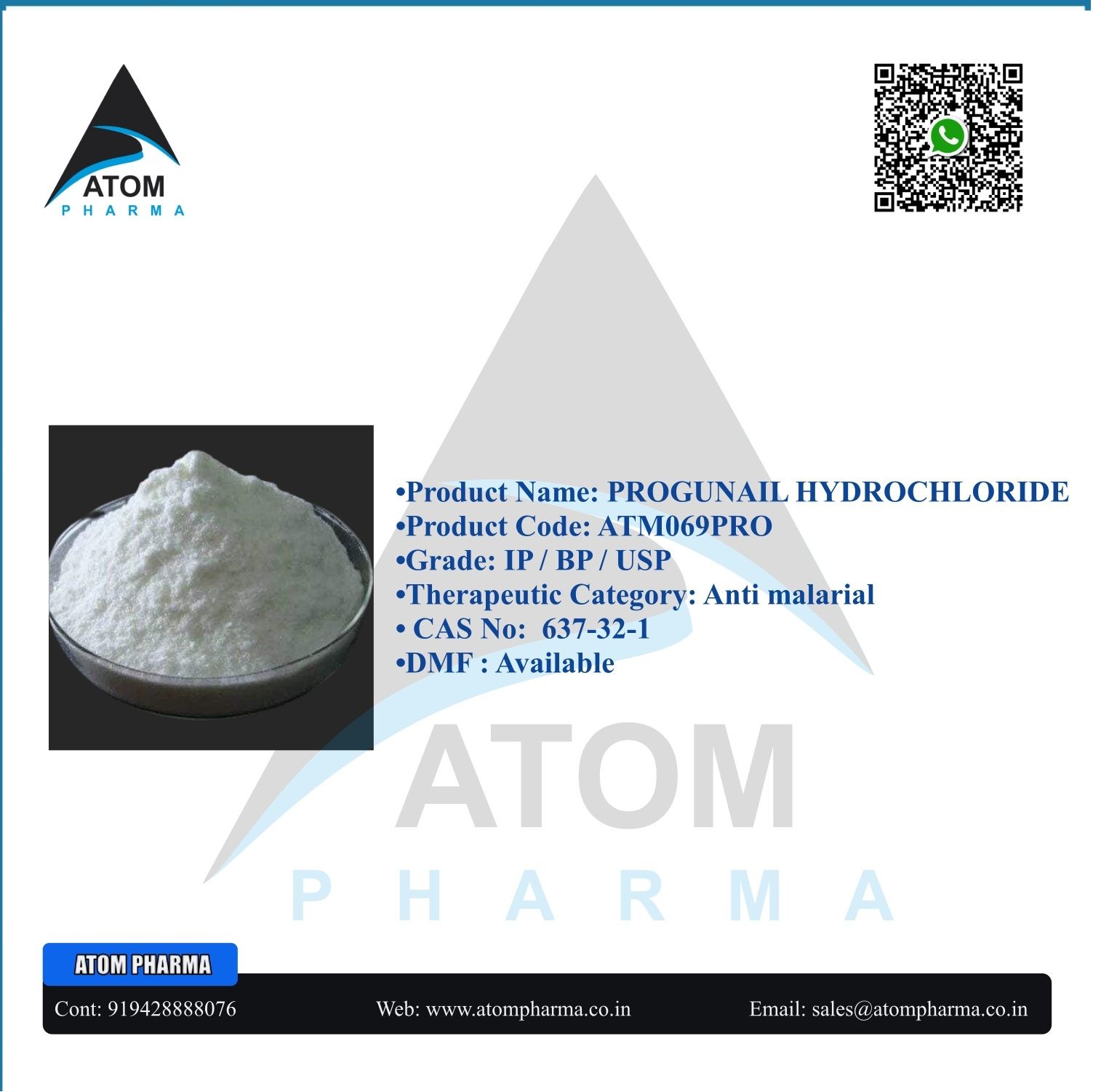 PROGUNAIL HYDROCHLORIDE API POWDER