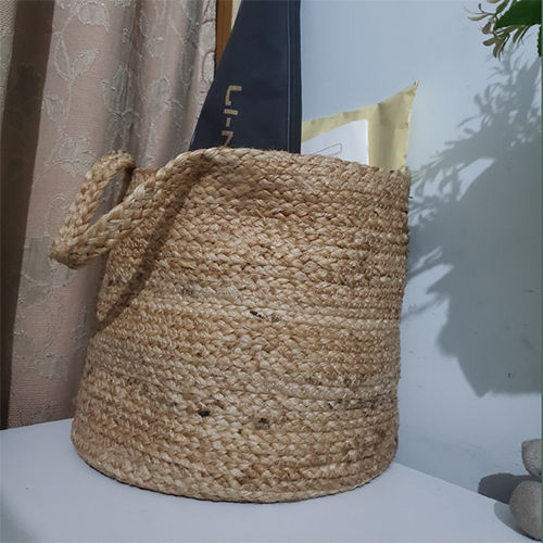 Handmade Jute Basket Made with Natural Jute Fibres