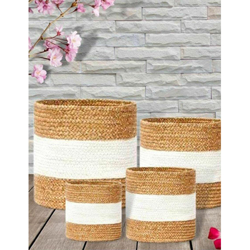 Jute Cotton Basket