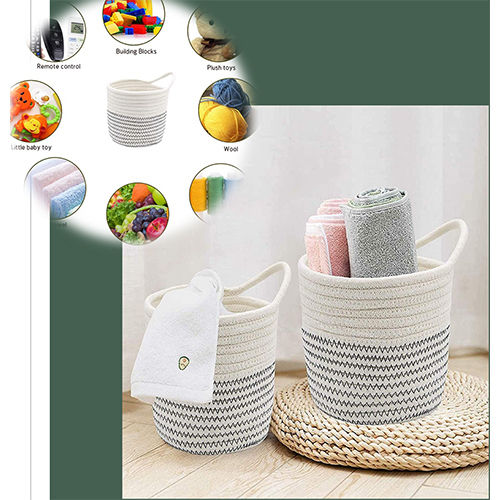 Cotton Planter Cum Storage Basket Set of 2 Pieces