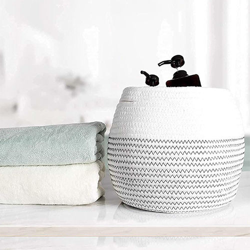 Cotton cut handle Storage Basket