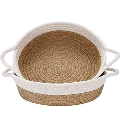 Mini Rope Storage Natural Handwoven Jute Shelf Basket