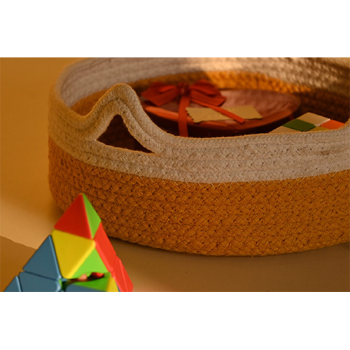 Eco-Friendly Cotton Storage Basket Bins With Compact Loops