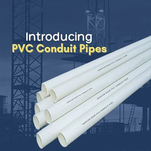 White Pvc Conduit Pipe Section Shape: Round