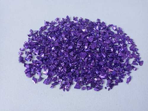 Purpule color coated with polished art and craft manufacturing used glass recycle chips