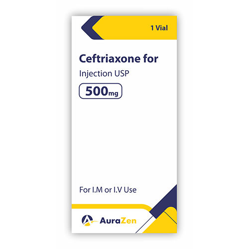 Ceftriaxone Injection - Liquid Formulation, Suitable for All Patients | Dosage as Per Suggestion, Store in Dark & Dry Place