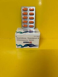 Aceclofenac 100mg Paracetamol325mg  Chlorzoxazone 250mg Tablets