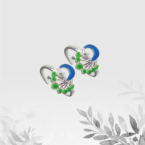 925 Sterling Silver Enamel Toe Ring Gender: Women