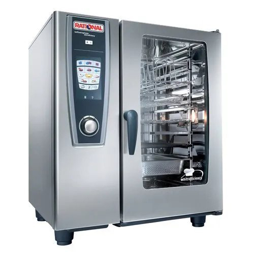 Combi Oven - Stainless Steel, Gray | Semi Automatic, 1 Year Warranty, Ideal for Hotels, Restaurants, Canteens, 110-220 Voltage