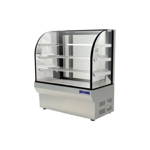 Gray Curved Glass Cold Display Counter