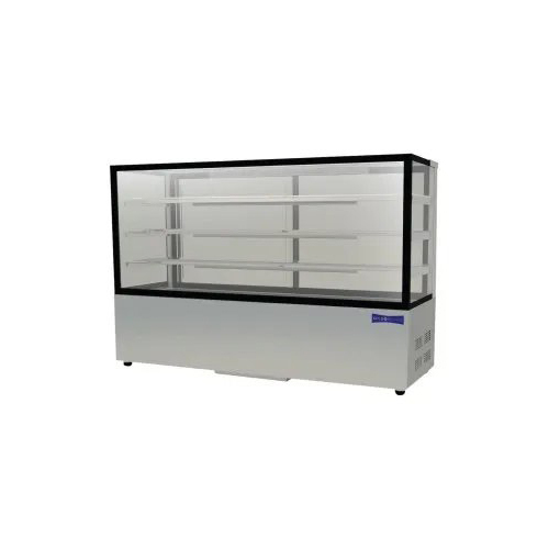 Gray Straight Glass Freezer Display Counter