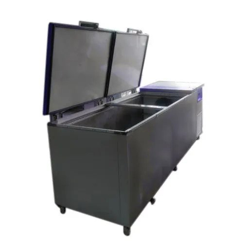 Gray Stainless Steel Refrigerator