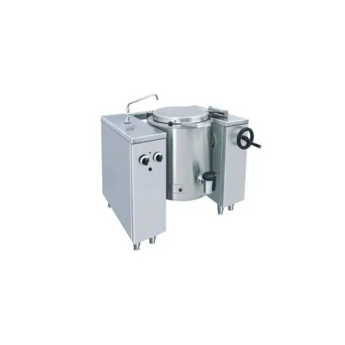 Tilting Boiling Kettle - Stainless Steel 100L Capacity Gray | Fully Automatic Electric Power 1 Year Warranty Rectangular Shape 110-220 Voltage