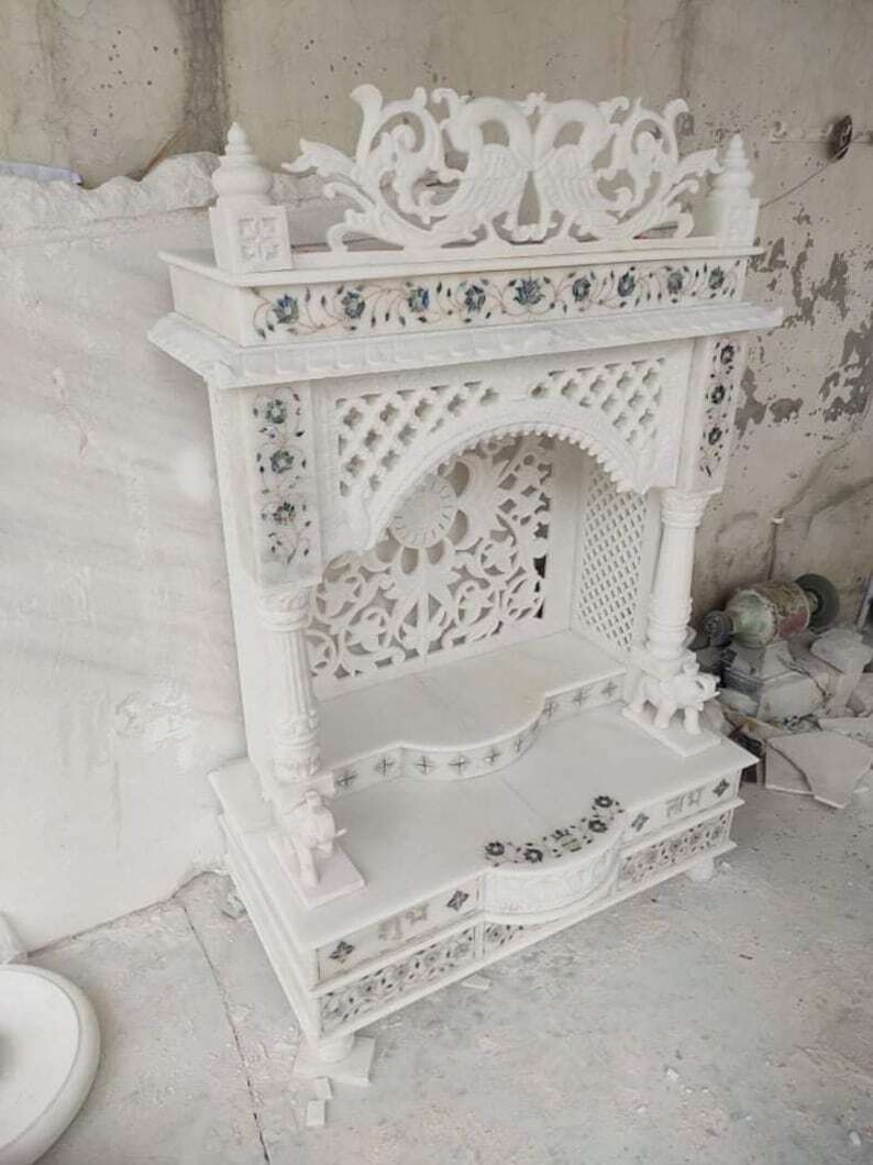 Carved White Marble
