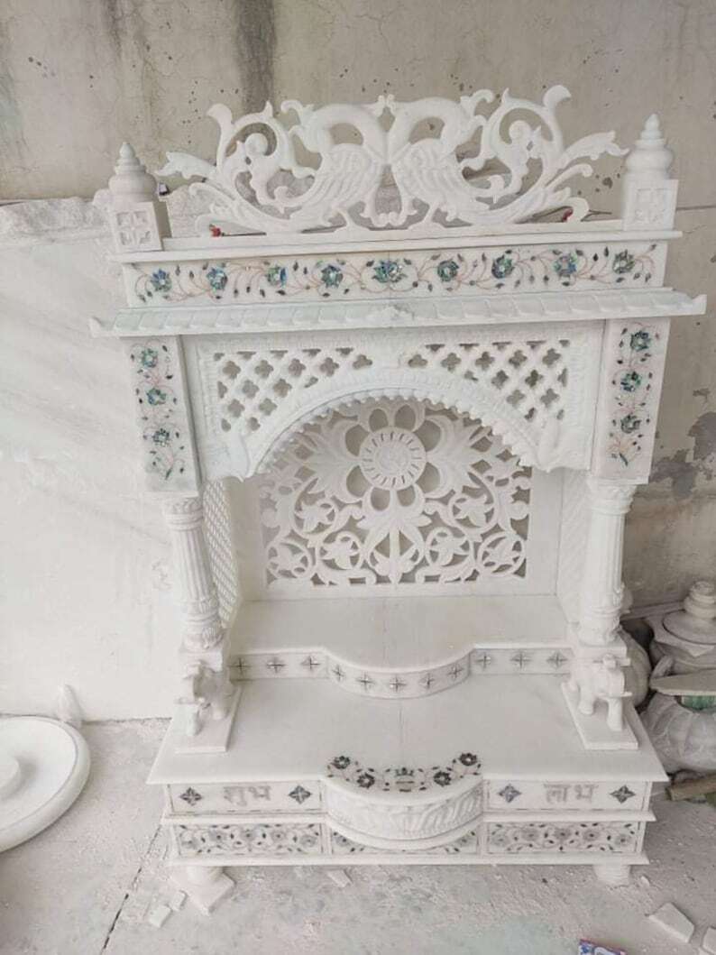 Carved White Marble
